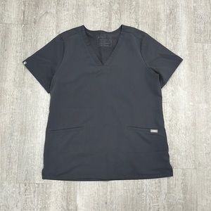 Casma Figs scrub top color charcoal size medium